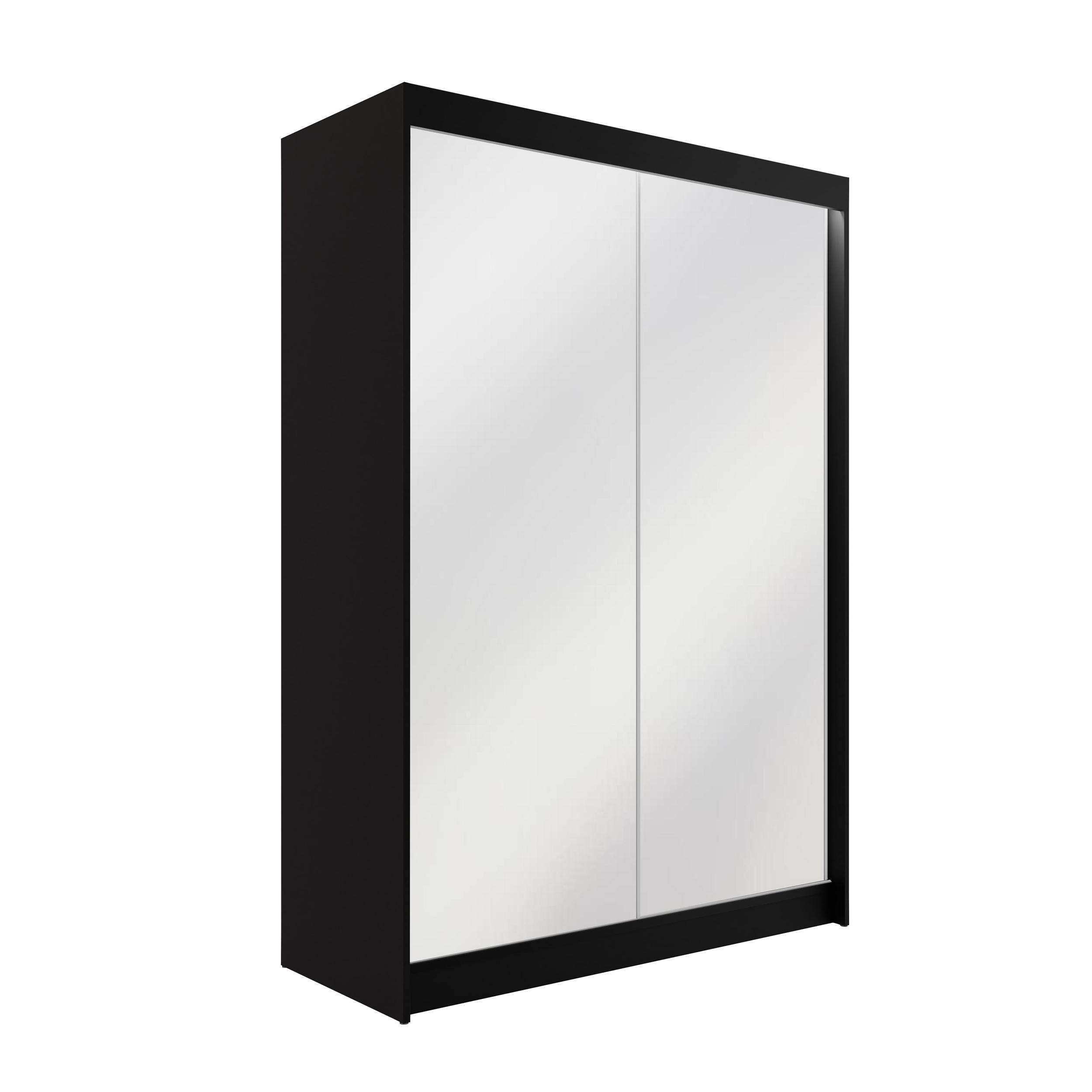 wohnli-moebel-suche-800000706372 Wohnli Möbelsuche - KLEIDERSCHRANK AMOHA mit LED - 120 cm - Schwarz