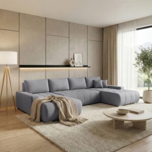 wohnli-moebel-suche-800000709094-1 WOHNLANDSCHAFT Draco U Grau Textil Beautysofa Möbel > Sofas & Couches > Wohnlandschaften > Wohnlandschaften U-Form Grau