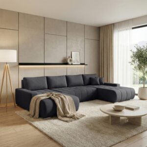 wohnli-moebel-suche-800000709096-1 WOHNLANDSCHAFT Draco U Anthrazit Textil Beautysofa Möbel > Sofas & Couches > Wohnlandschaften > Wohnlandschaften U-Form Anthrazit