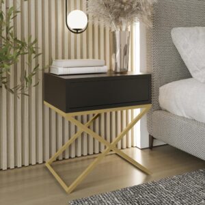 NACHTSCHRANK Max 45/50/35 schwarz Holzwerkstoff Beautysofa Möbel > Kommoden & Schubladenschränke > Nachttische Schwarz