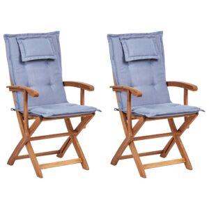 wohnli-moebel-suche-800000709661 Wohnli Möbelsuche - GARTENSTUHL 2er-Set Holz Blau MAUI Maui II