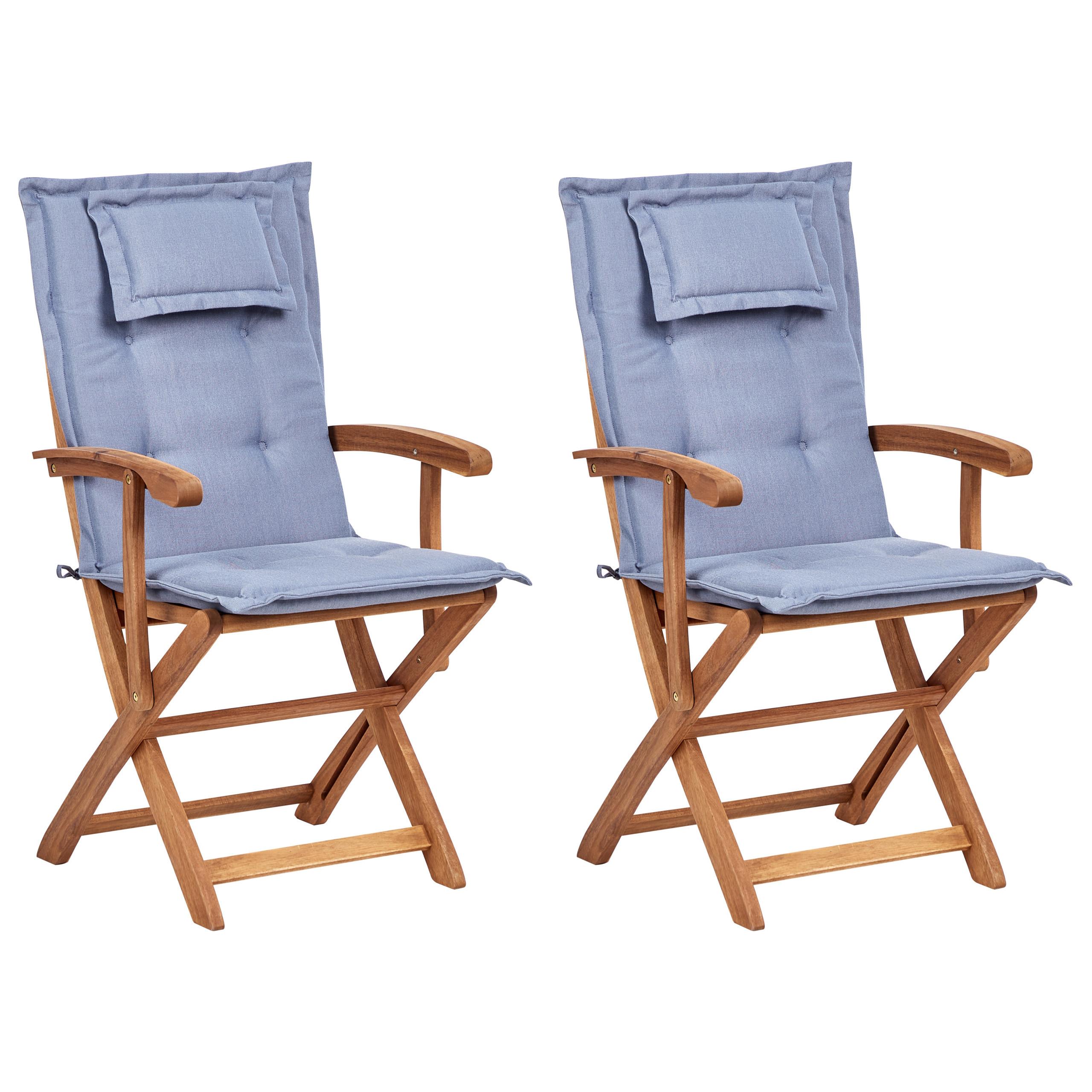 wohnli-moebel-suche-800000709661 Wohnli Möbelsuche - GARTENSTUHL 2er-Set Holz Blau MAUI Maui II