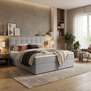 wohnli-moebel-suche-800000710071-1 POLSTERBETT Topiq 144/203/103 hellgrau Textil Beautysofa Möbel > Betten > Polsterbetten Grau