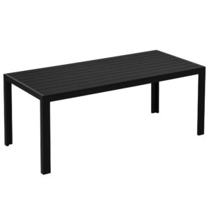 wohnli-moebel-suche-800000710225 Wohnli Möbelsuche - TISCH Alu WPC Esstisch Gartentisch Gartenmöbel Balkon Schwarz