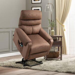 wohnli-moebel-suche-800000710298-1 FERNSEHSESSEL Sessel mit Aufstehhilfe mit Massagefunktion Heizung Braun Textil HOMCOM Möbel > Sessel > Polstersessel Braun