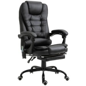 Wohnli Möbelsuche - CHEFSESSEL Chefsessel mit Fußstütze Rückenpolster einstellbar PVC Schwarz