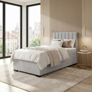 wohnli-moebel-suche-800000711185-1 POLSTERBETT Eric 104/207/105 grau Textil Beautysofa Möbel > Betten > Polsterbetten Grau
