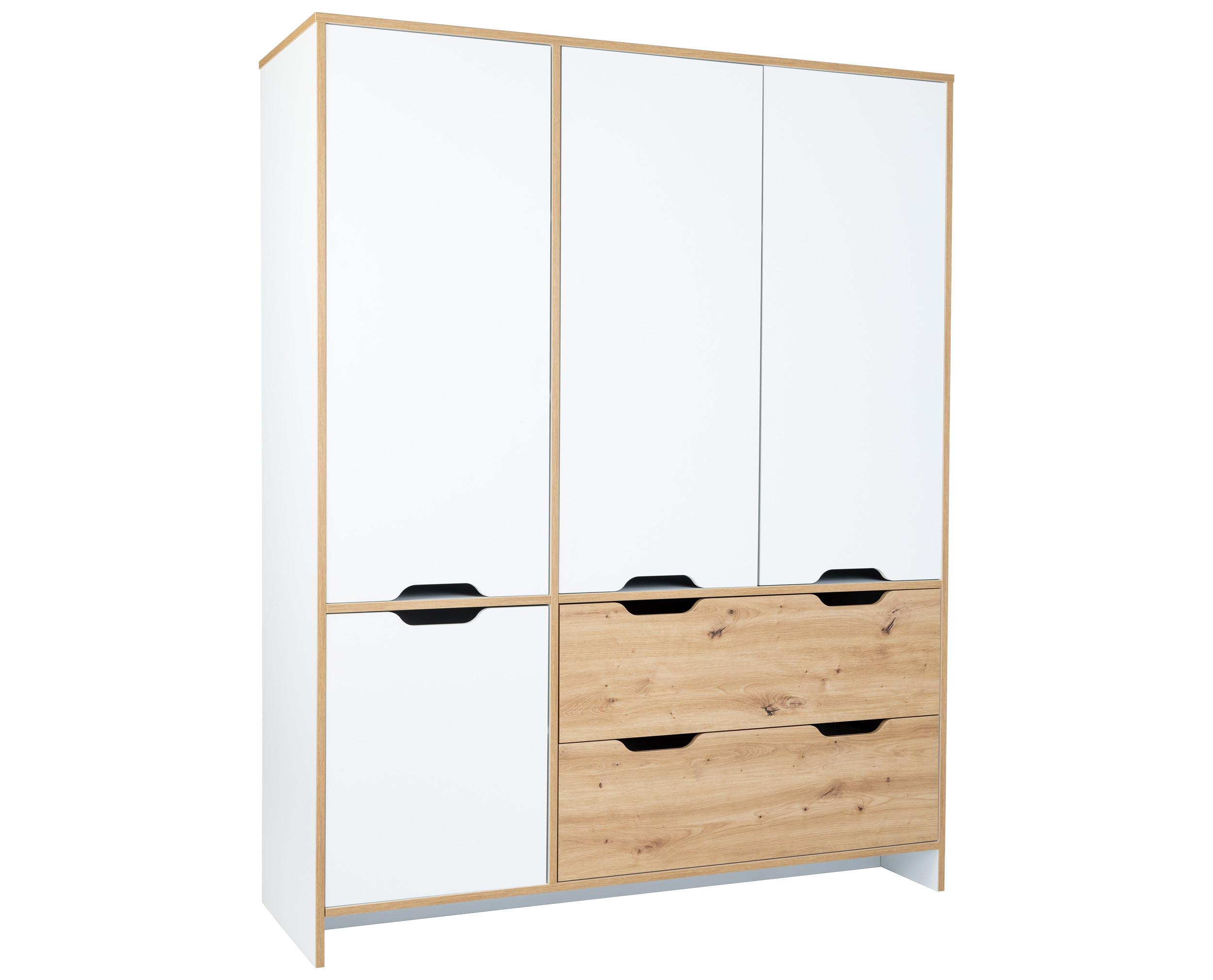 wohnli-moebel-suche-800000713044 Wohnli Möbelsuche - KLEIDERSCHRANK Maxim 150/189/49 cm Soft-Close Weiß Artisan Oak