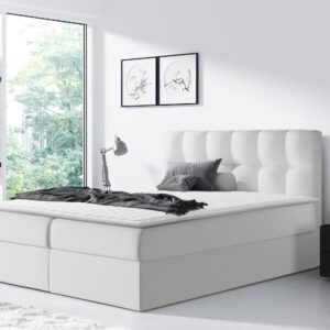 wohnli-moebel-suche-800000713265-1 BOXBETT Rico - H3 Textil MIRJAN24 Möbel > Betten > Boxspringbetten Weiß
