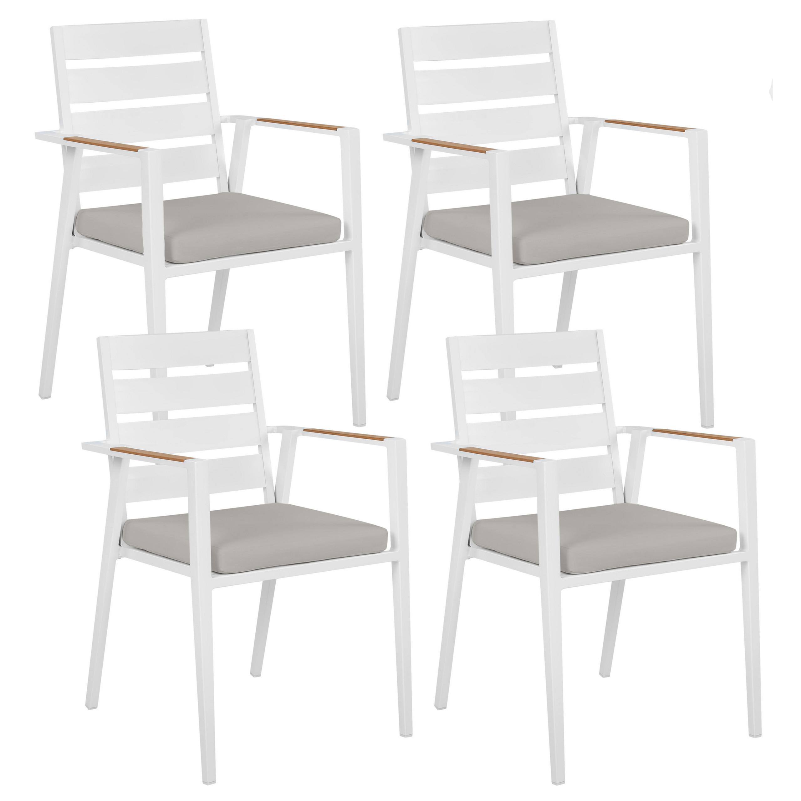wohnli-moebel-suche-800000713295 Wohnli Möbelsuche - GARTENSTUHL 4er-Set Aluminium Grau Taviano