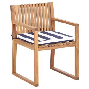 wohnli-moebel-suche-800000713310-1 GARTENSTUHL 8er Set Marineblau Sassari II Holz Beliani Garten & Outdoor > Gartenmöbel > Gartenstühle Braun