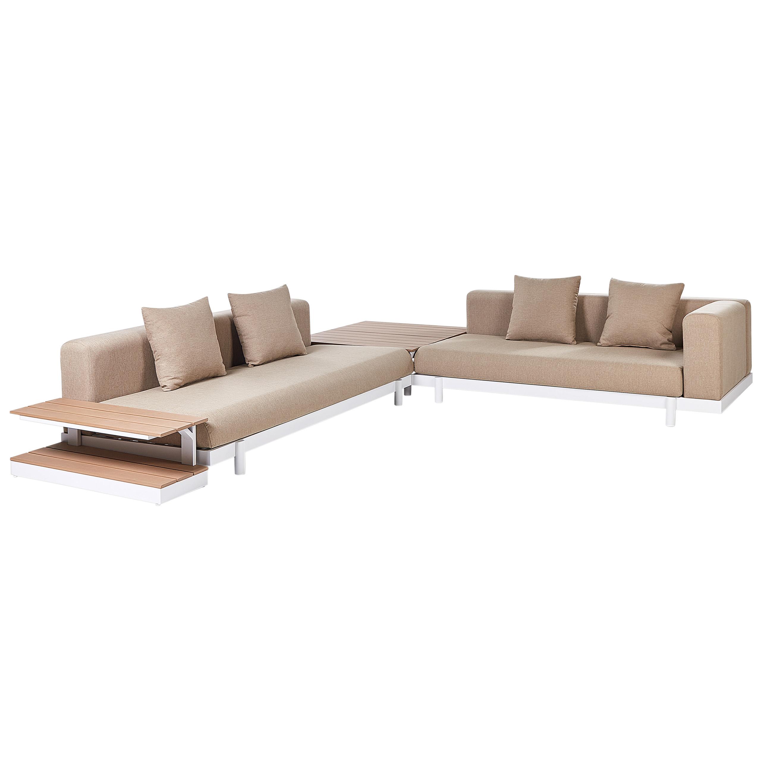 Wohnli Möbelsuche - LOUNGE SET 5-Sitzer Aluminium weiß Auflagen beige Missanello