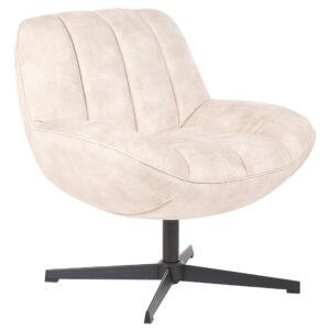 wohnli-moebel-suche-800000713363-1 STUHL mit Fußhocker Beige Lia Textil Beliani Möbel > Sessel > Polstersessel Beige