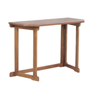 Wohnli Möbelsuche - GARTENTISCH 110/47 cm Massivholz Heller Holzfarbton Treia