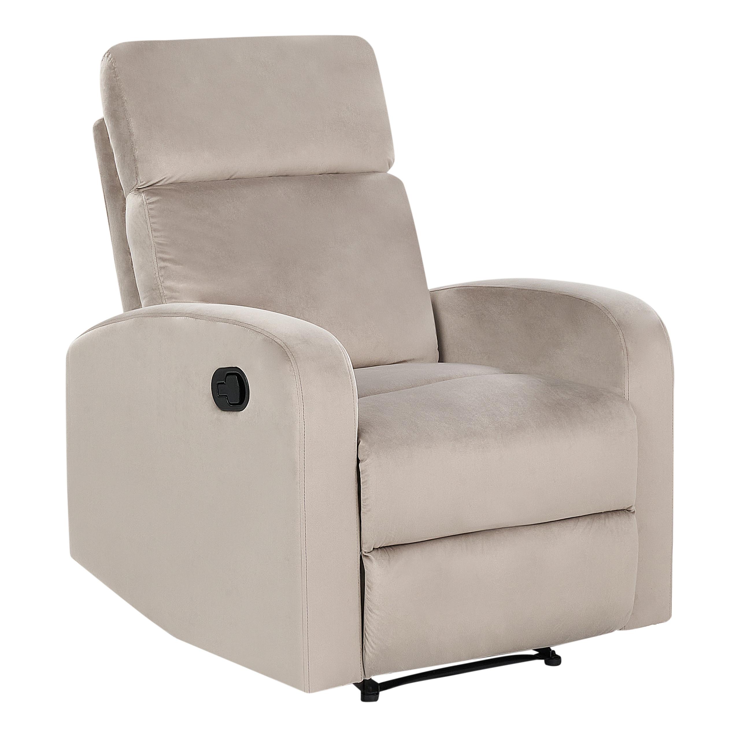 wohnli-moebel-suche-800000715641 Wohnli Möbelsuche - SESSEL Samtstoff taupe manuell verstellbar Verdal
