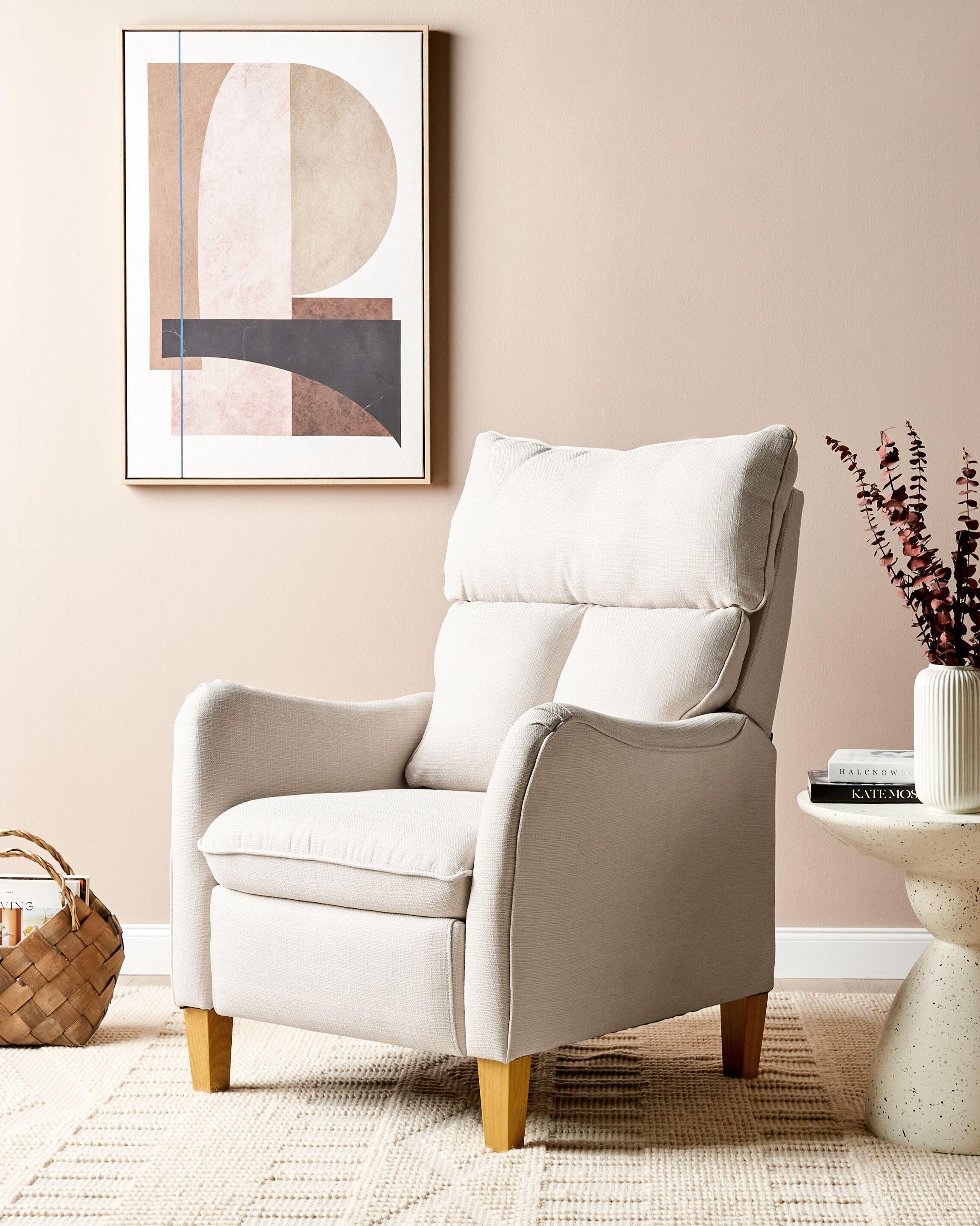 SESSEL hellbeige manuell verstellbar Royston Textil Beliani Möbel > Sessel > Relaxsessel Beige
