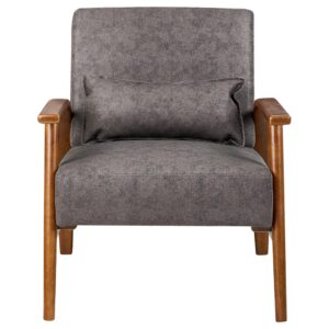 wohnli-moebel-suche-800000715667-1 SESSEL Kunstleder Dunkelbraun Skara Kunststoff Beliani Möbel > Sessel > Polstersessel Braun