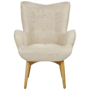 wohnli-moebel-suche-800000715672-1 SESSEL Helles Beige mit Hocker Vejle Textil Beliani Möbel > Sessel > Polstersessel Beige