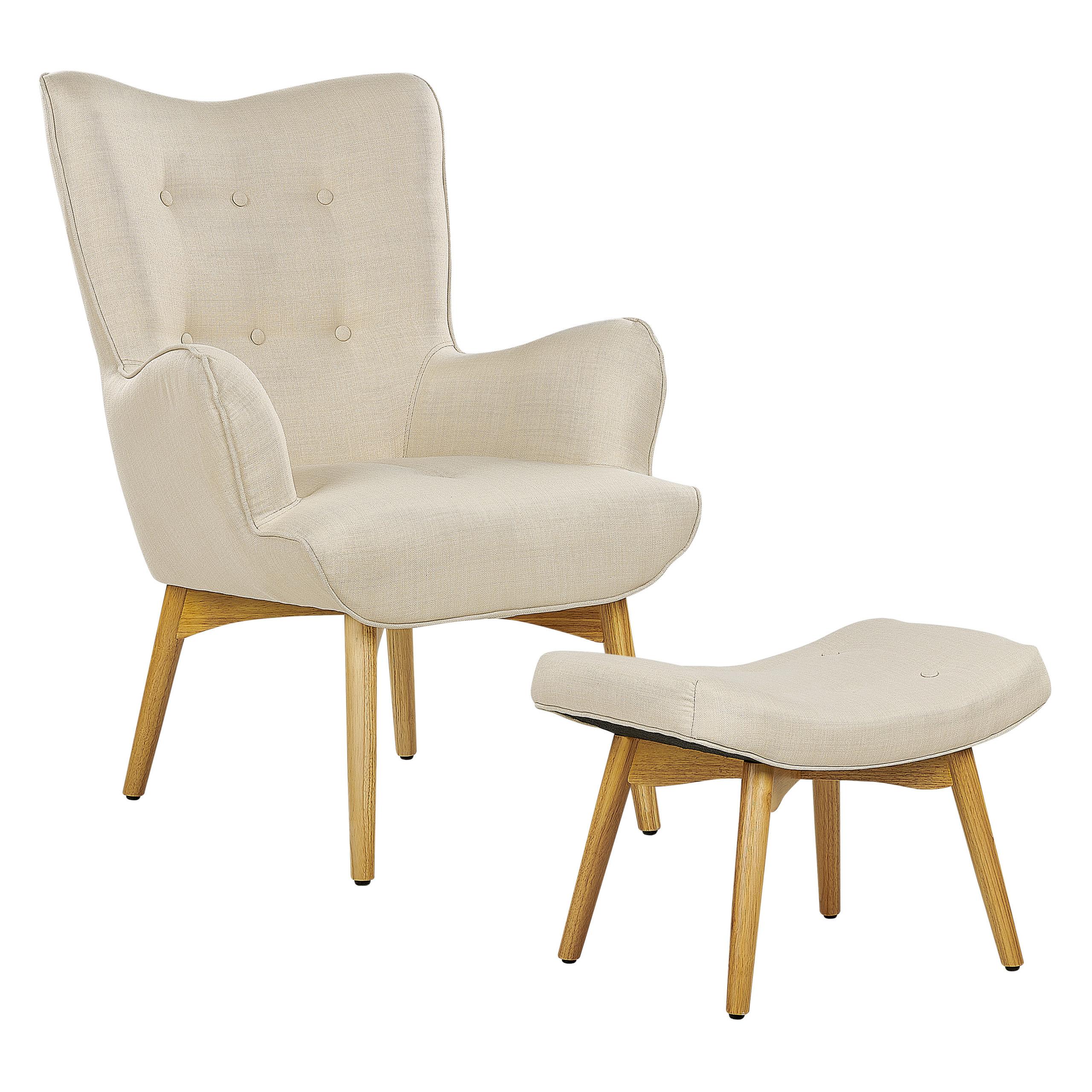wohnli-moebel-suche-800000715672 Wohnli Möbelsuche - SESSEL Helles Beige mit Hocker Vejle
