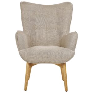 wohnli-moebel-suche-800000715677-1 SESSEL Beige mit Hocker Vejle Textil Beliani Möbel > Sessel > Polstersessel Beige
