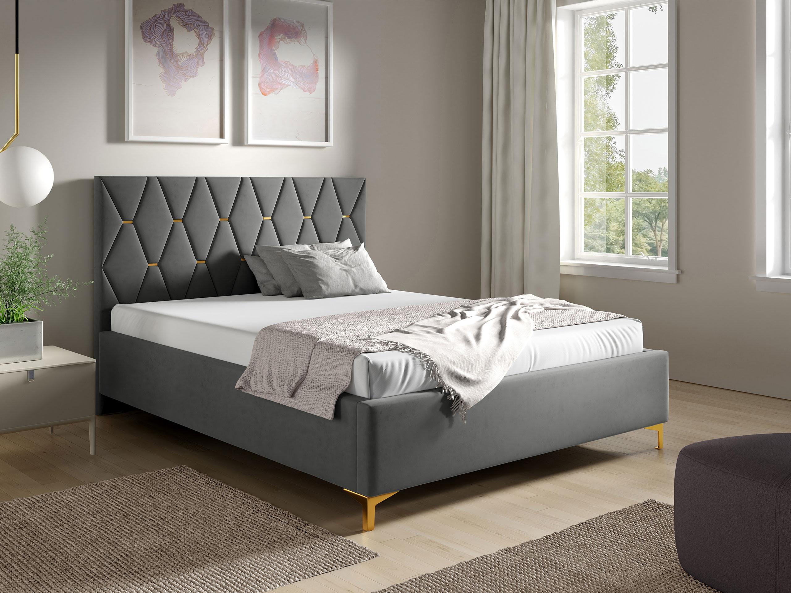 POLSTERBETT Totti 24 Textil MIRJAN24 Möbel > Betten > Polsterbetten Grau