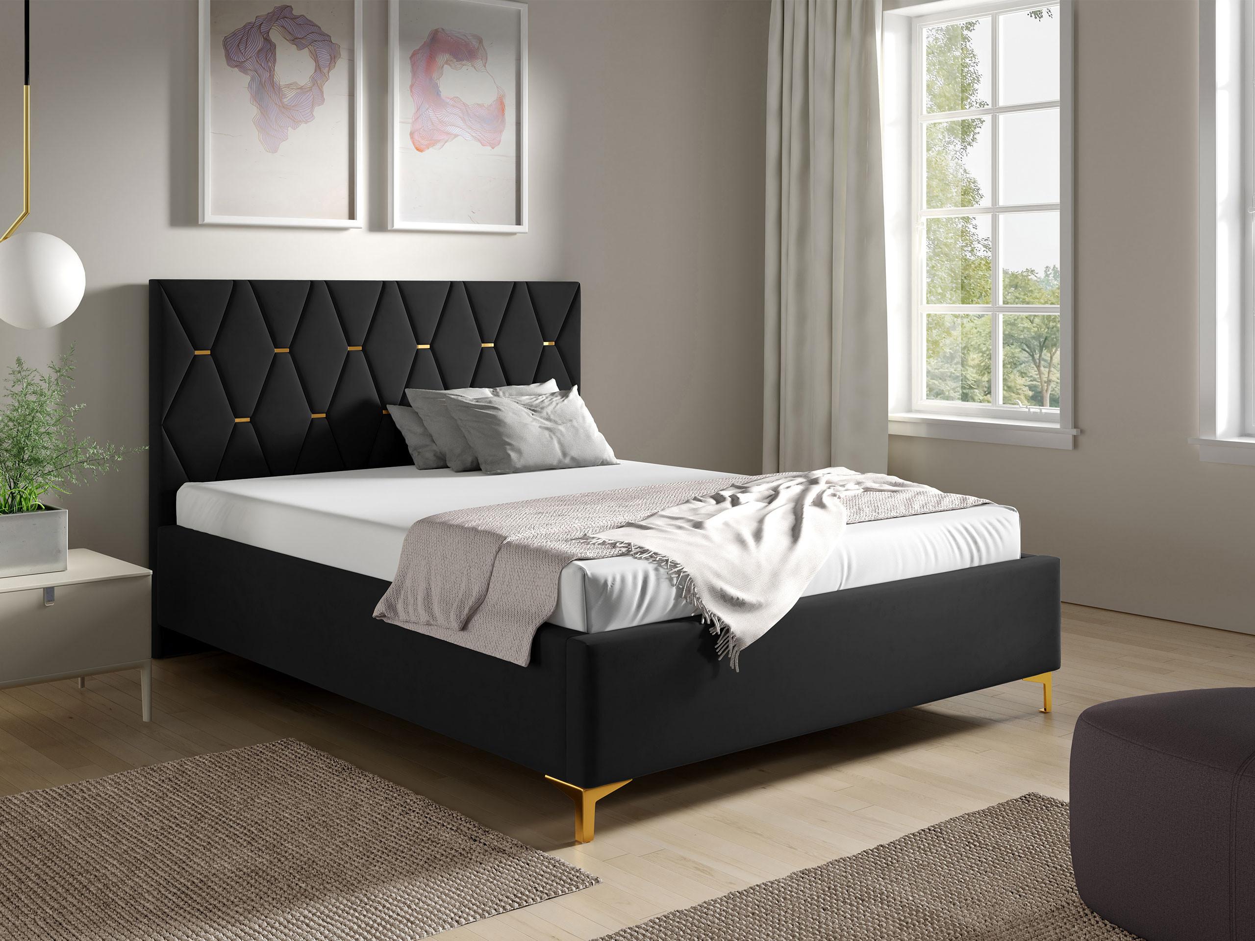 POLSTERBETT Totti 24 Textil MIRJAN24 Möbel > Betten > Polsterbetten Schwarz