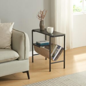 BEISTELLTISCH Samnanger Textil [en.casa] Möbel > Tische > Beistelltische Schwarz