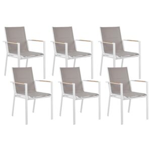 Wohnli Möbelsuche - GARTENSTUHL 6er-Set Metall Grau Busseto