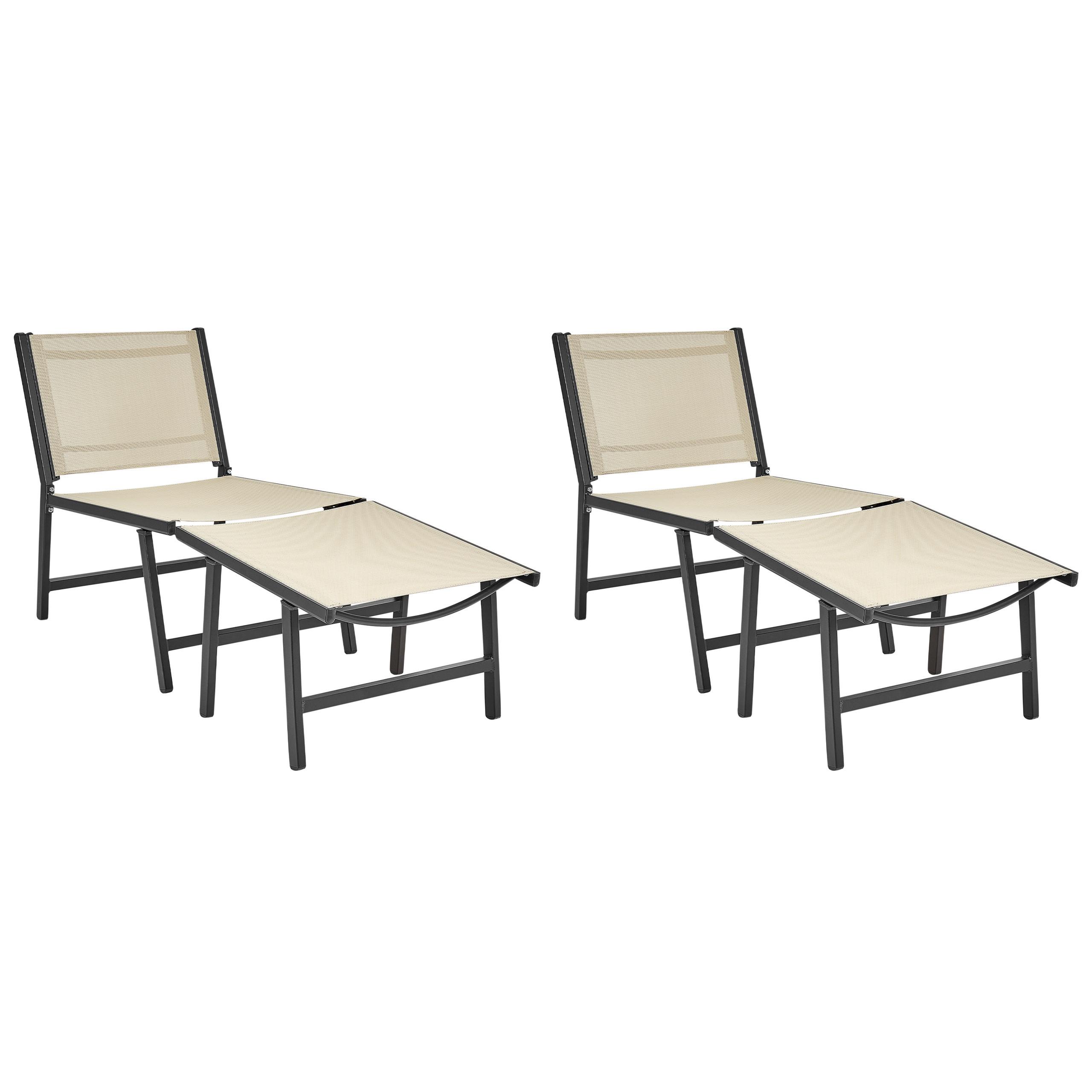 Wohnli Möbelsuche - GARTENSTUHL Beige-Schwarz Marceddi