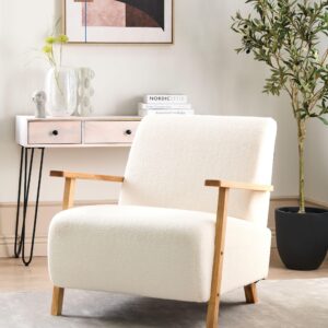 wohnli-moebel-suche-800000717799-1 SESSEL Bouclé Hellbeige Lesja Textil Beliani Möbel > Sessel > Polstersessel Beige