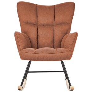 wohnli-moebel-suche-800000717846-1 SCHAUKELSESSEL Braun Oulu Textil Beliani Möbel > Sessel > Relaxsessel Braun