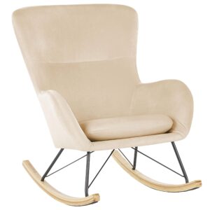 wohnli-moebel-suche-800000717893 Wohnli Möbelsuche - SCHAUKELSESSEL Samtstoff Beige Ellan
