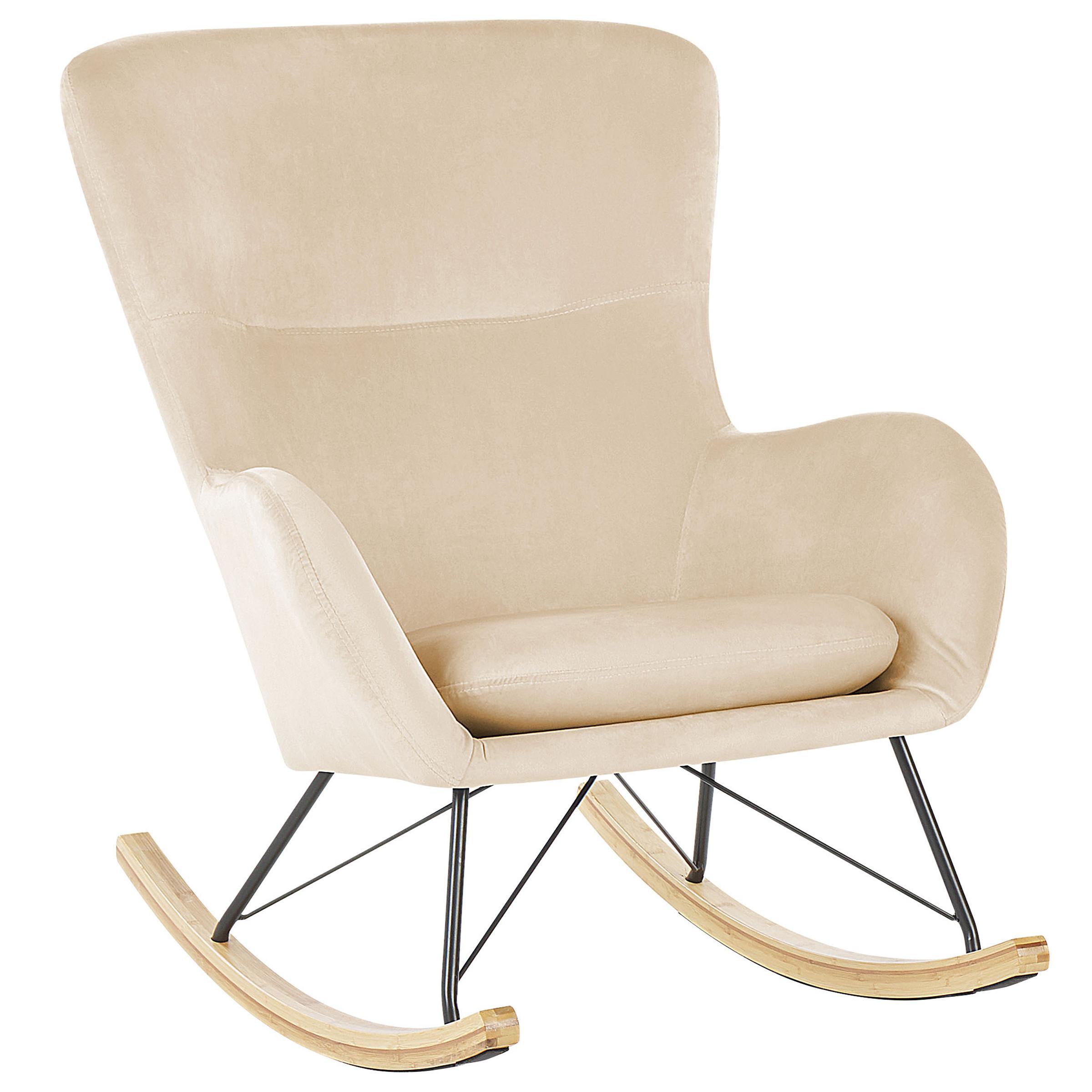 wohnli-moebel-suche-800000717893 Wohnli Möbelsuche - SCHAUKELSESSEL Samtstoff Beige Ellan