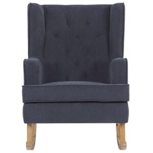 SCHAUKELSESSEL Dunkelgrau Trondheim Textil Beliani Möbel > Sessel > Relaxsessel Grau