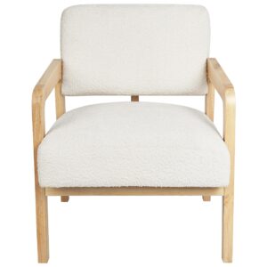 wohnli-moebel-suche-800000717914-1 SESSEL Bouclé Cremeweiß Hjo Textil Beliani Möbel > Sessel > Polstersessel Weiß