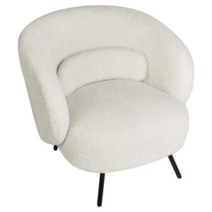 SESSEL Bouclé Cremeweiß Makela Textil Beliani Möbel > Sessel > Polstersessel Weiß
