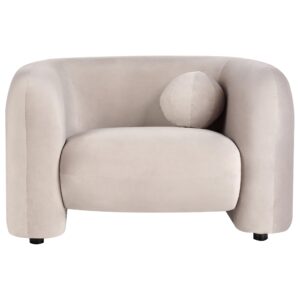wohnli-moebel-suche-800000717931-1 SESSEL Samtstoff Taupe Leiren Textil Beliani Möbel > Sessel > Polstersessel Taupe