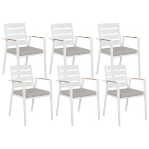 wohnli-moebel-suche-800000718157 Wohnli Möbelsuche - GARTENSTUHL 6er-Set Metall Grau Taviano