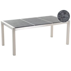 wohnli-moebel-suche-800000718165 Wohnli Möbelsuche - GARTENTISCH Edelstahl/Naturstein schwarz geflammt 180/90 cm Grosseto