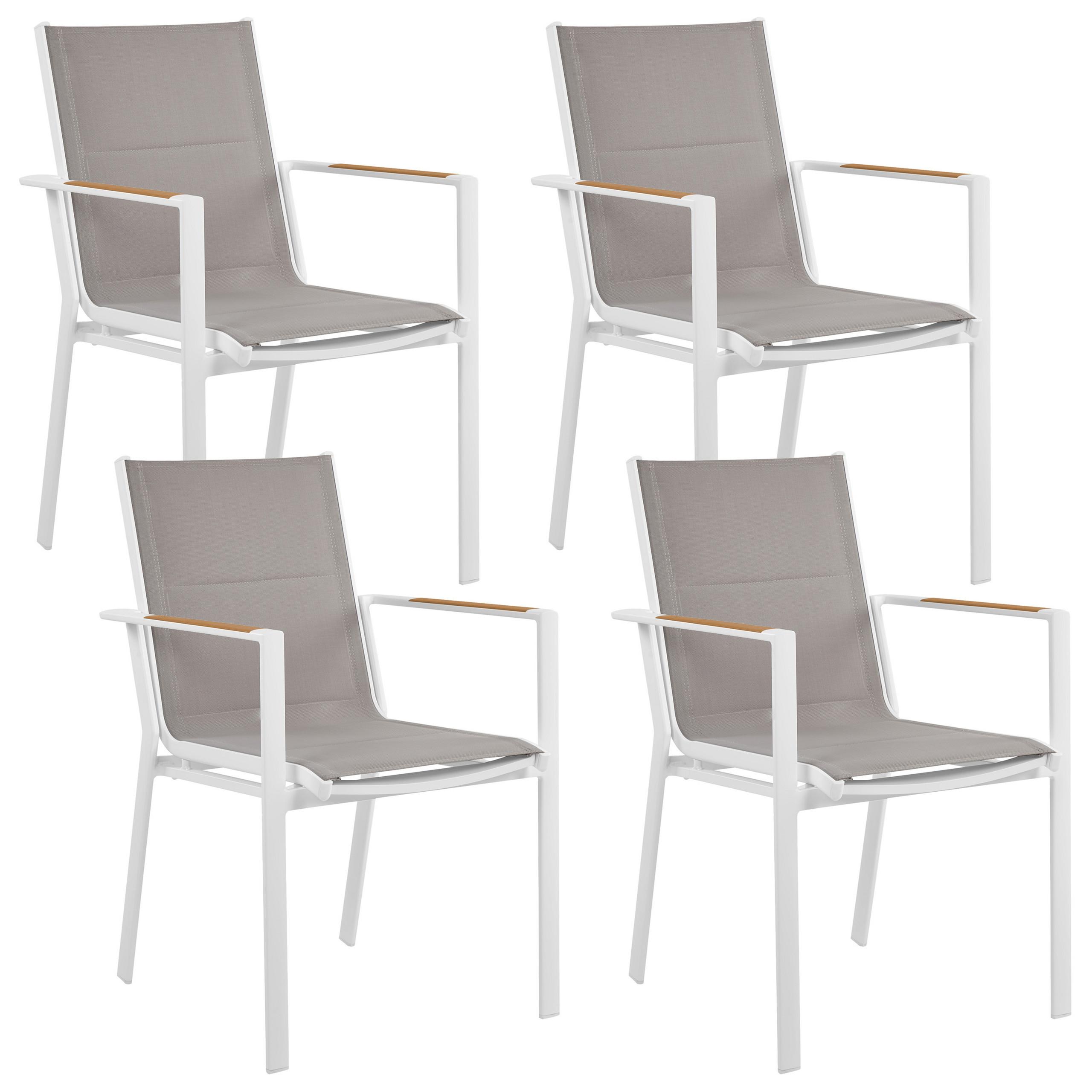 Wohnli Möbelsuche - GARTENSTUHL 4er-Set Metall Grau Busseto