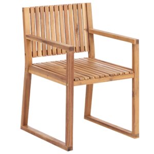 wohnli-moebel-suche-800000718235-1 GARTENSTUHL 2er-Set Heller Holzfarbton SASSARI Sassari II Holz Beliani Garten & Outdoor > Gartenmöbel > Gartenstühle Braun