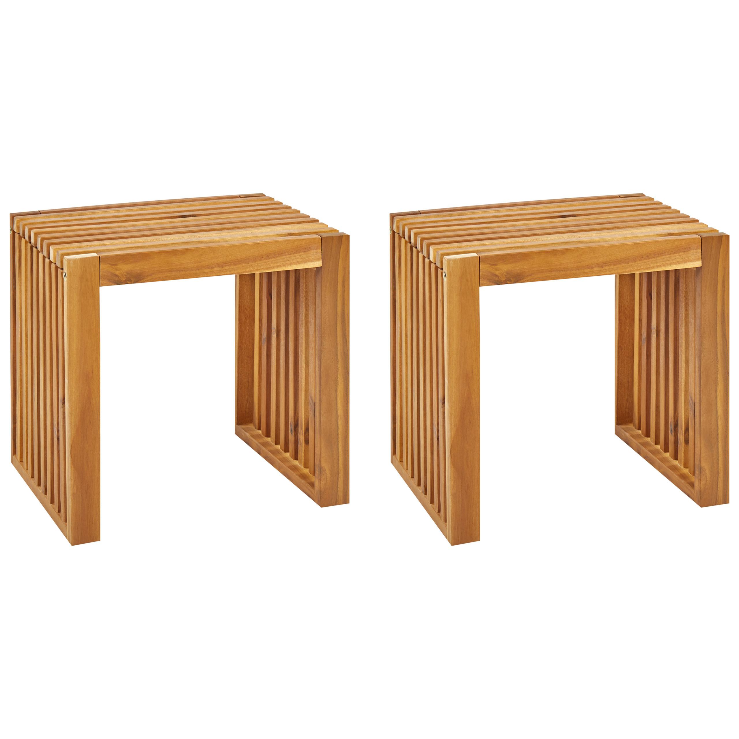 wohnli-moebel-suche-800000718236 Wohnli Möbelsuche - GARTENSTUHL 2er- Set Holz Heller Holzfarbton Bellano