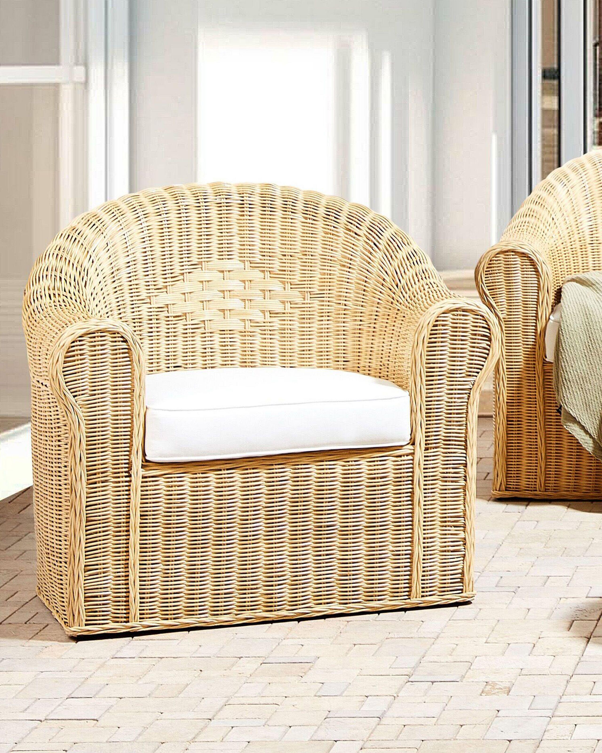 GARTENSTUHL Rattan Natürlich Livadeia Naturmaterialien Beliani Garten & Outdoor > Gartenmöbel > Gartenstühle Braun