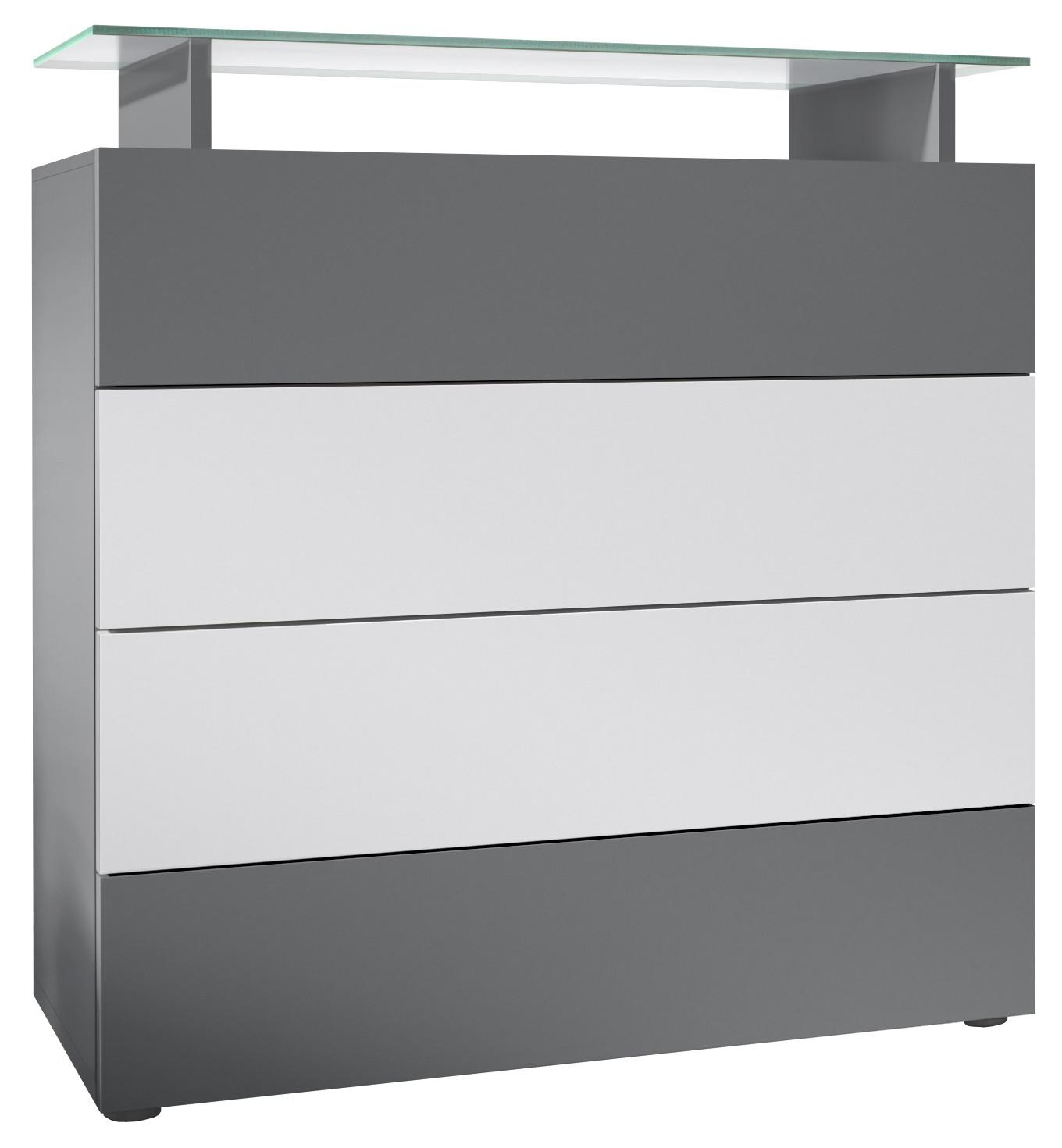 wohnli-moebel-suche-800000719807 Wohnli Möbelsuche - KOMMODE Pavos Anthrazit matt / Weiß matt