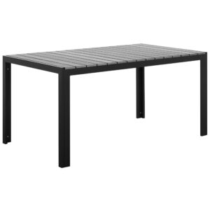 wohnli-moebel-suche-800000719852 Wohnli Möbelsuche - GARTENTISCH Kunstholz grau/schwarz 150/90 cm Como