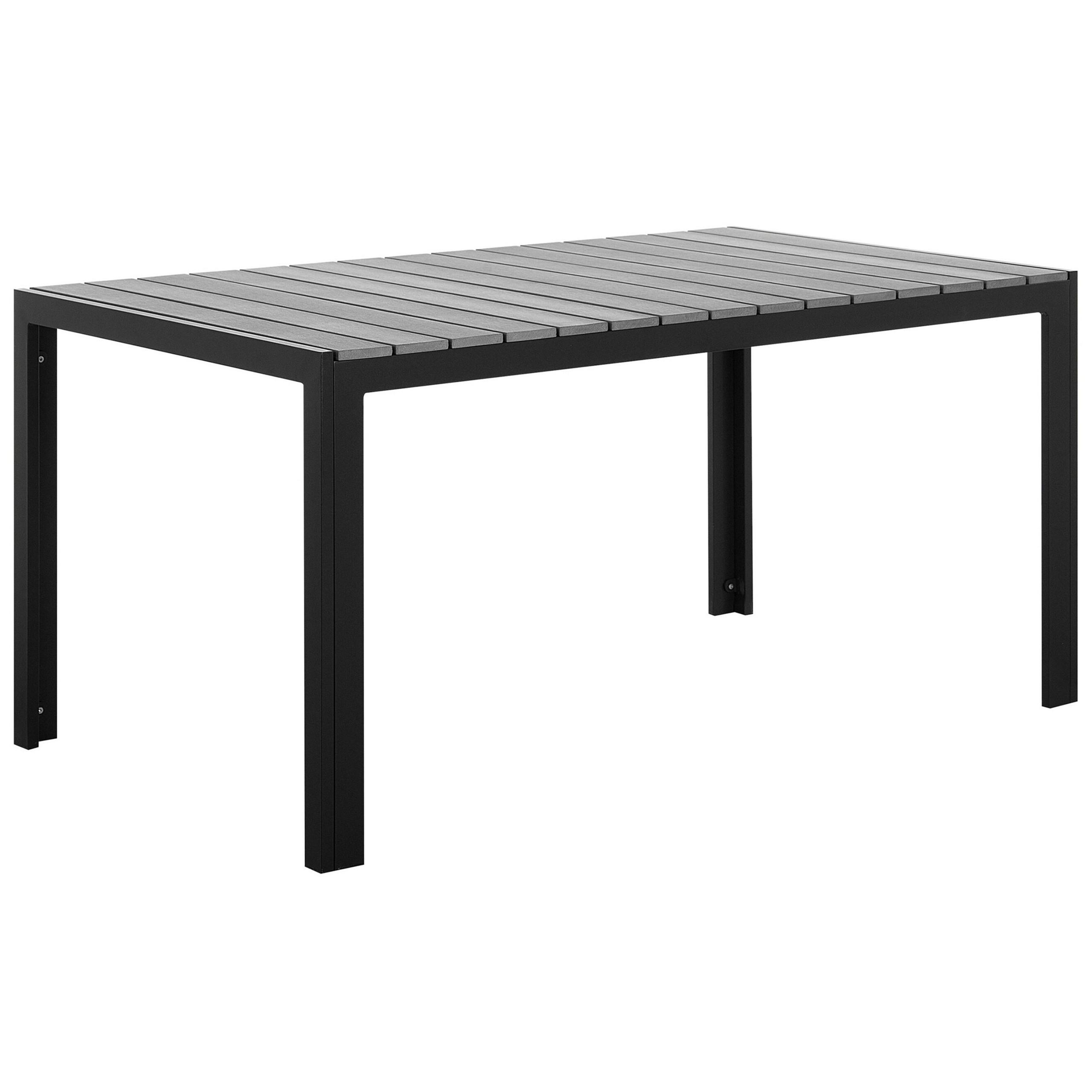 wohnli-moebel-suche-800000719852 Wohnli Möbelsuche - GARTENTISCH Kunstholz grau/schwarz 150/90 cm Como