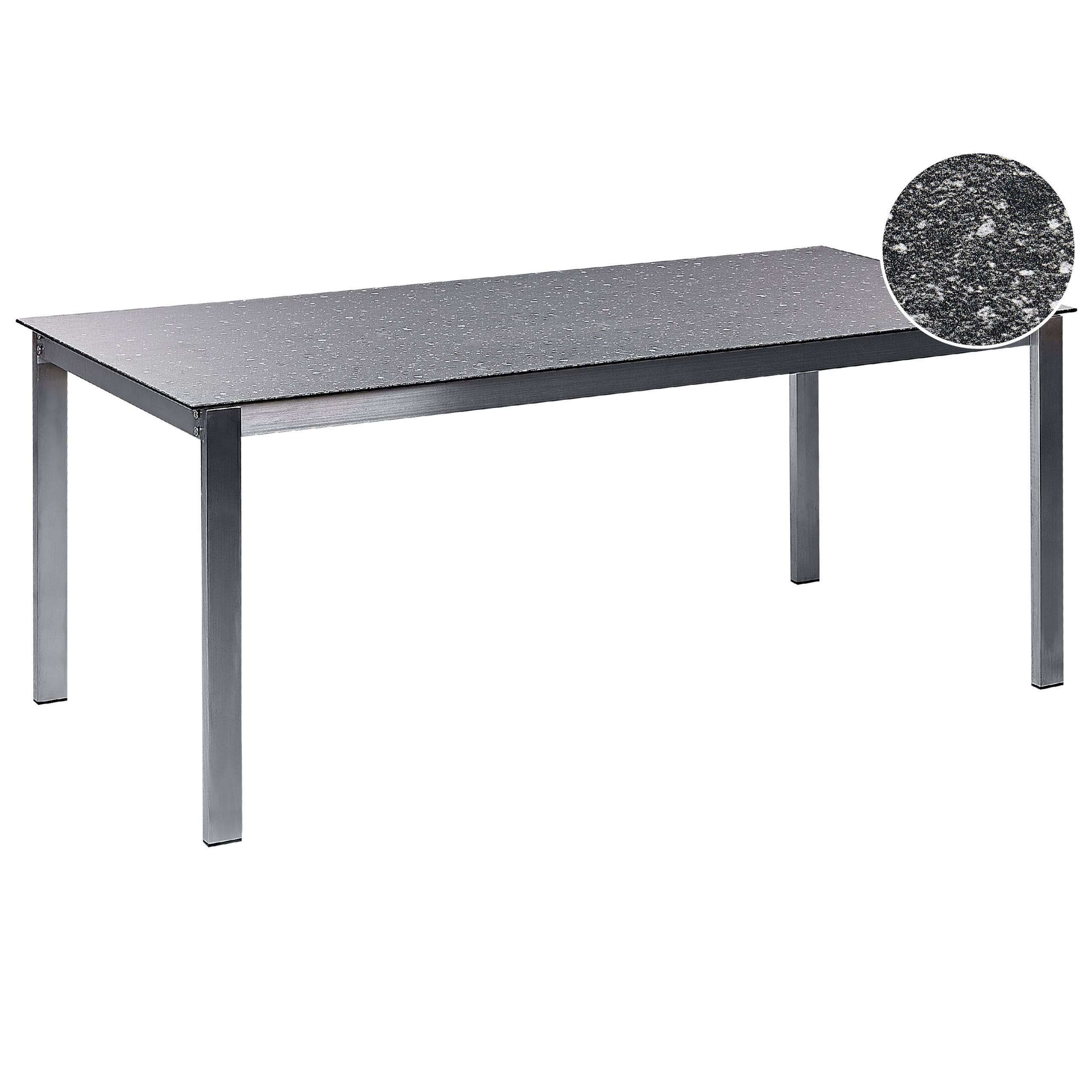 wohnli-moebel-suche-800000719878 Wohnli Möbelsuche - GARTENTISCH Keramik-Glas Granit Optik schwarz 180/90 cm Cosoleto