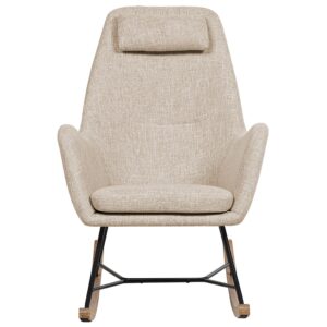 wohnli-moebel-suche-800000719882-1 SCHAUKELSESSEL Helles Beige Arrie Textil Beliani Möbel > Sessel > Relaxsessel Beige