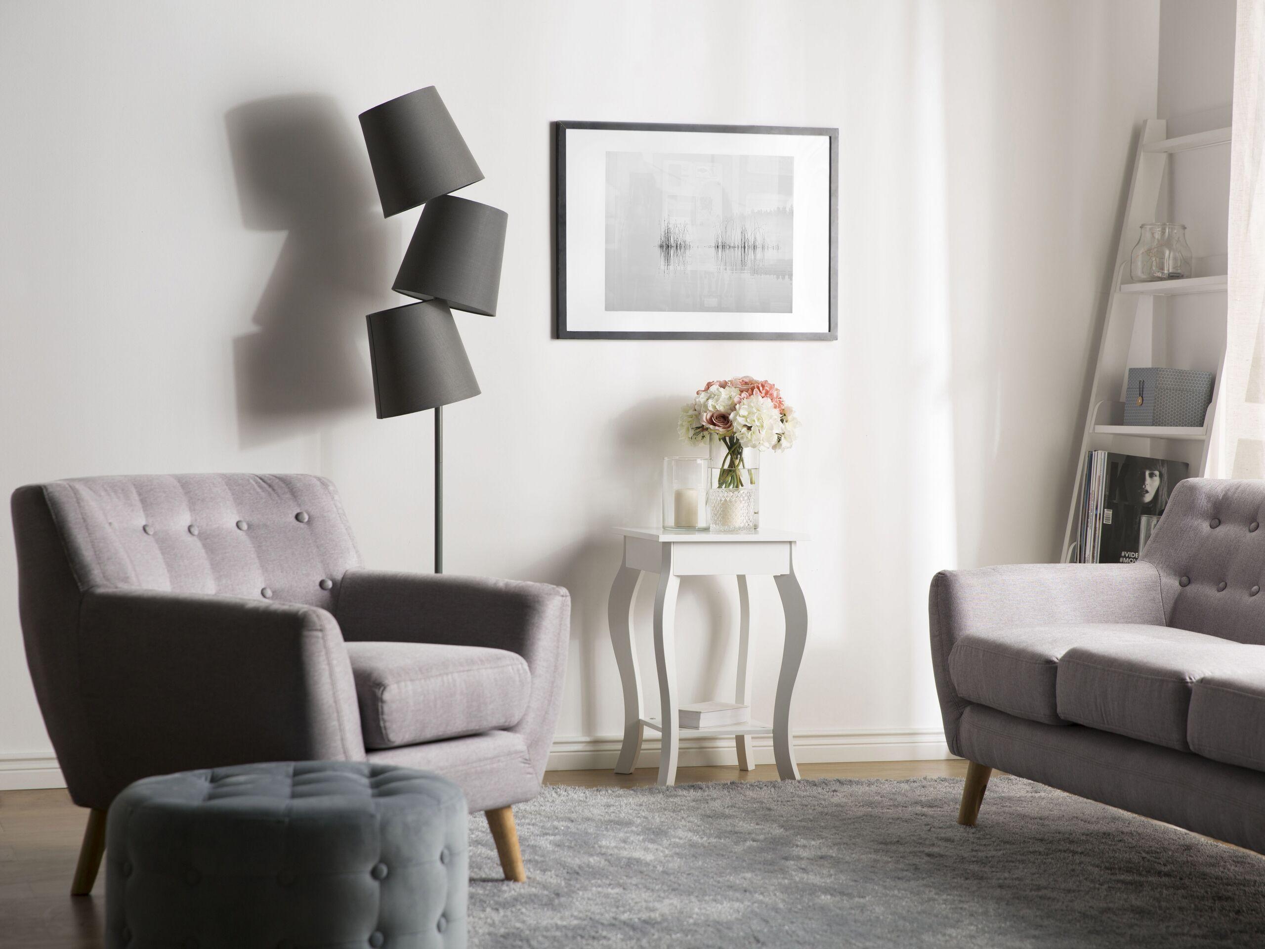 COUCHTISCH weiß quadratisch 38/38 cm Avon Holzwerkstoff Beliani Möbel > Tische > Beistelltische Weiß
