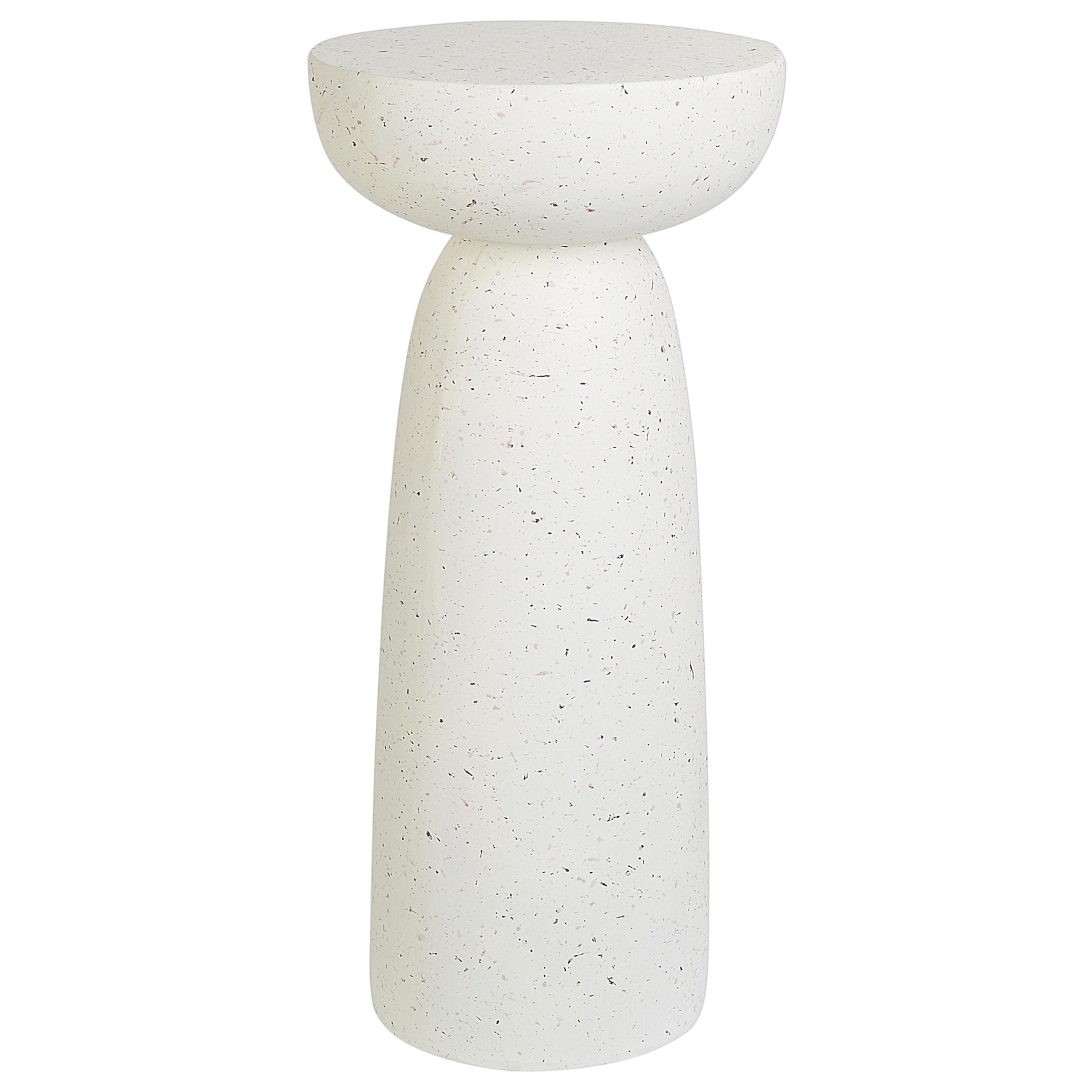 wohnli-moebel-suche-800000719913 Wohnli Möbelsuche - BEISTELLTISCH Beton cremeweiß Terrazzo Optik rund 33 cm Cadini